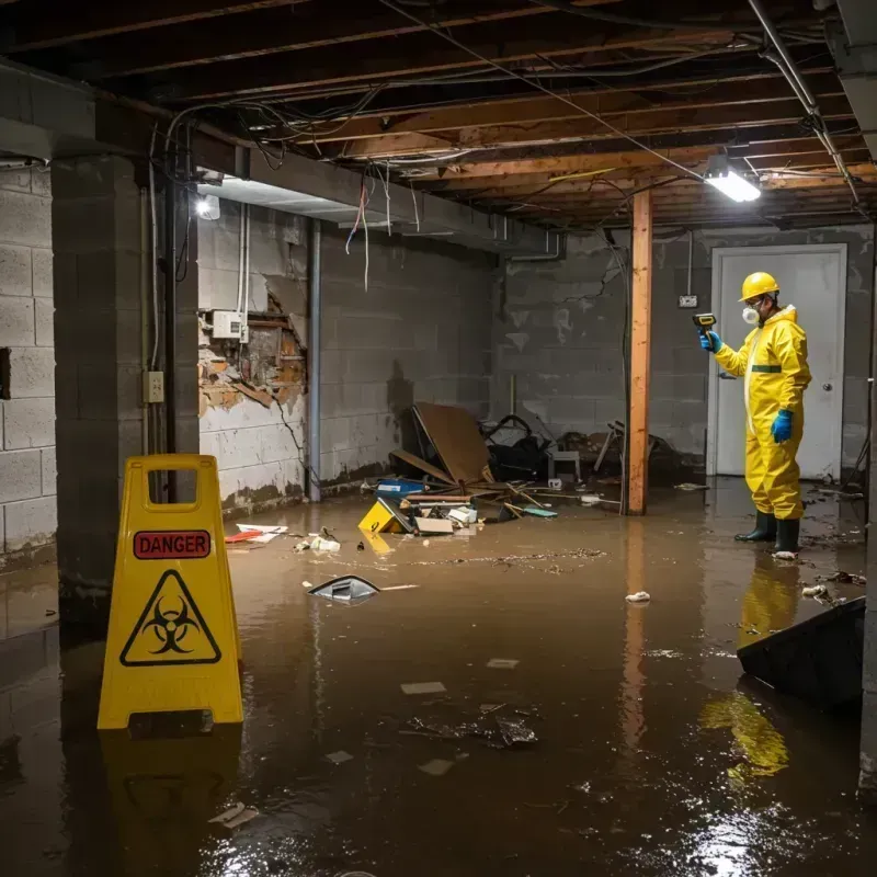 Flooded Basement Electrical Hazard in Dunkirk, IN Property